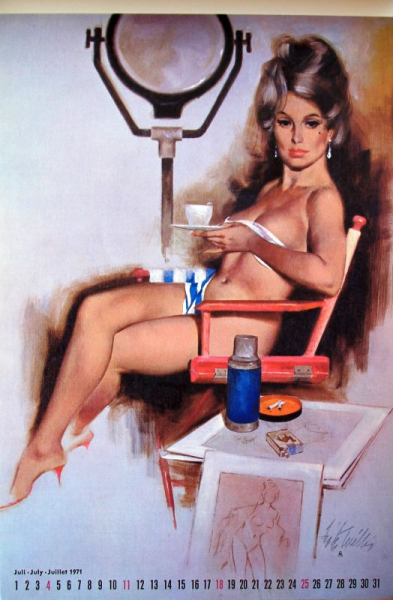 Brown & Bigelow Pin-Up "Hot Play" Yearcalendar 1971 Fritz Willis (4759)